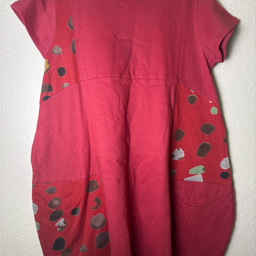 Pink and Red Polka Dot Dress